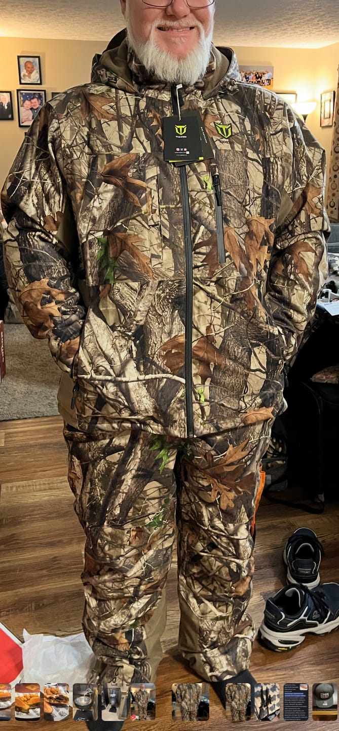 Customer photo review of Altus Whitetail Ultra Silent Hunting Suit Men's Water Resistant Hunting Clothes