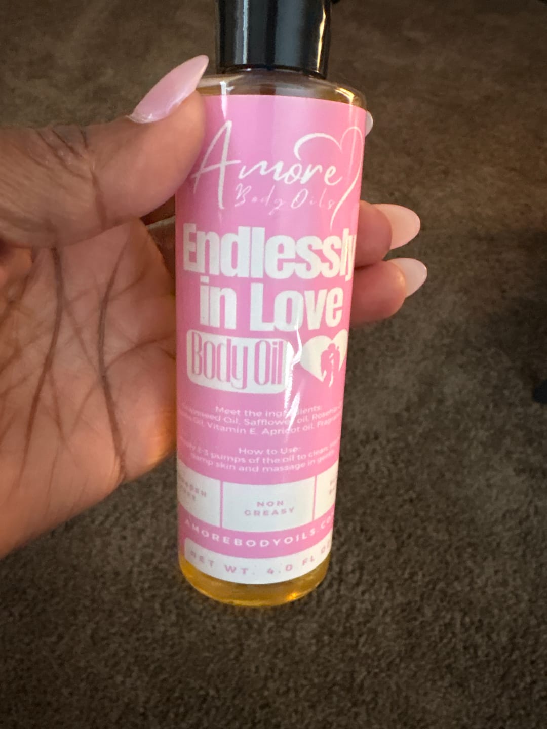 Customer photo review of Endlessly in Love - Body Oil