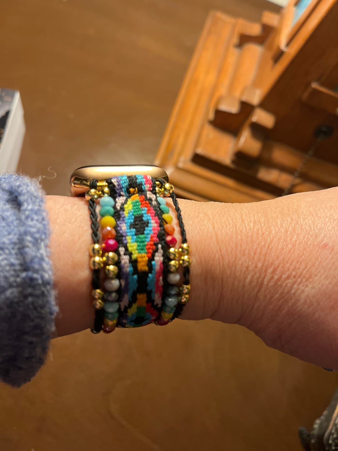Customer photo review of Mystic Spectrum Apple Watch Strap