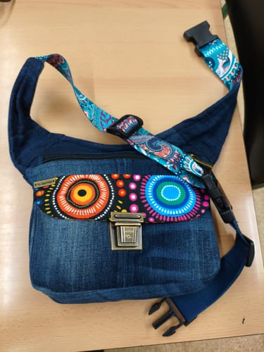 Customer photo review of Riñonera ♻️ Jeans Recycled ♻️ + Bolsillo trasero · Pieza Única Núm. 18171