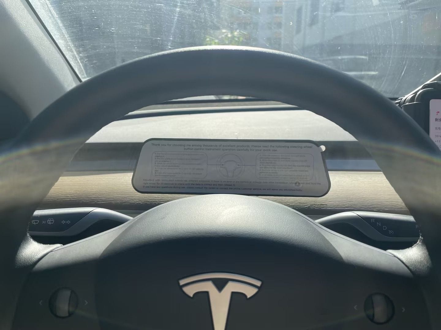 Customer photo review of 9.6-inch Instrument Cluster Heads Up Display for Tesla Model 3/Y (2021-2026)