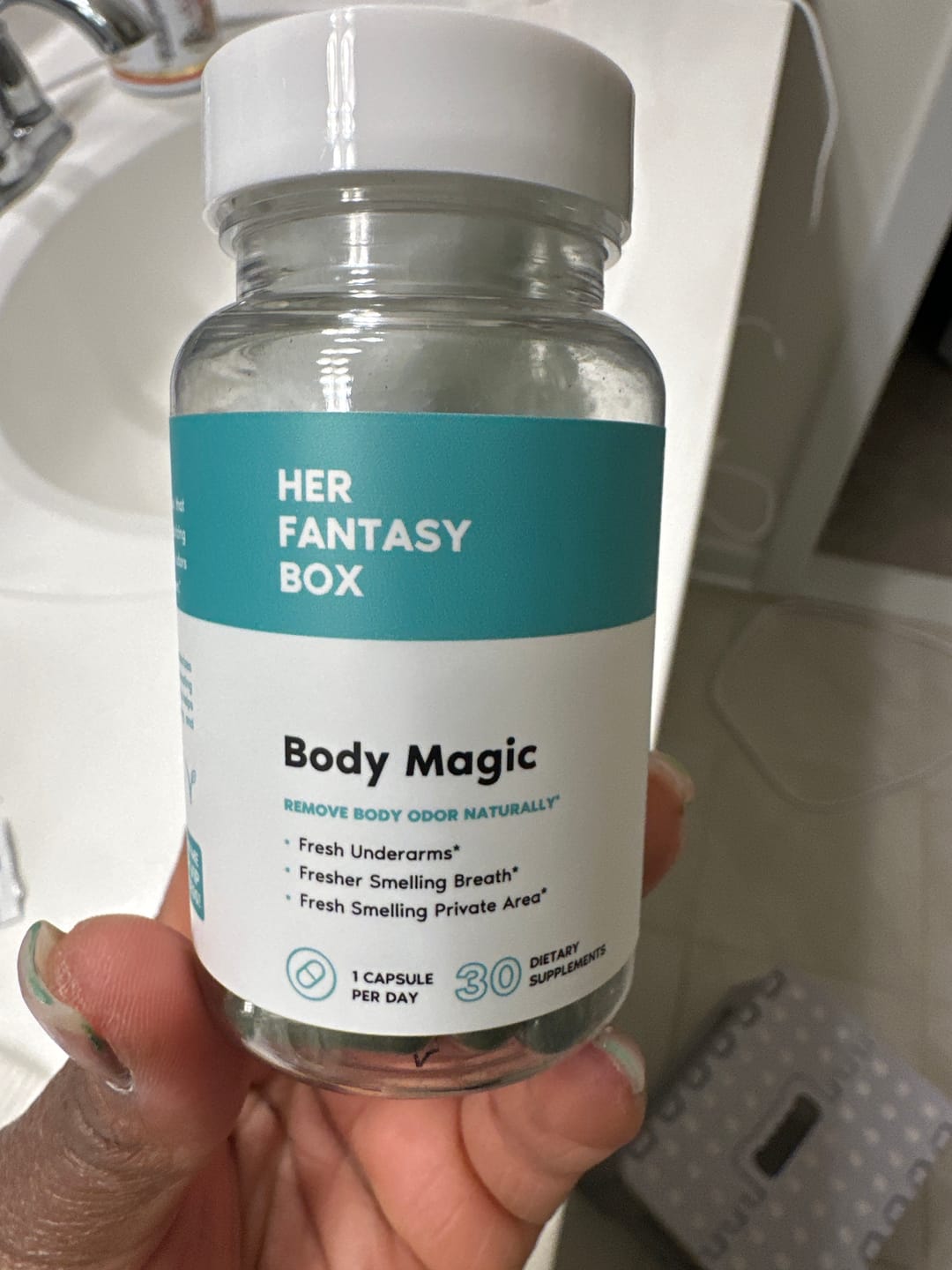 Customer photo review of Body Magic Chlorophyll Pill for Feminine Odor - 3 pk
