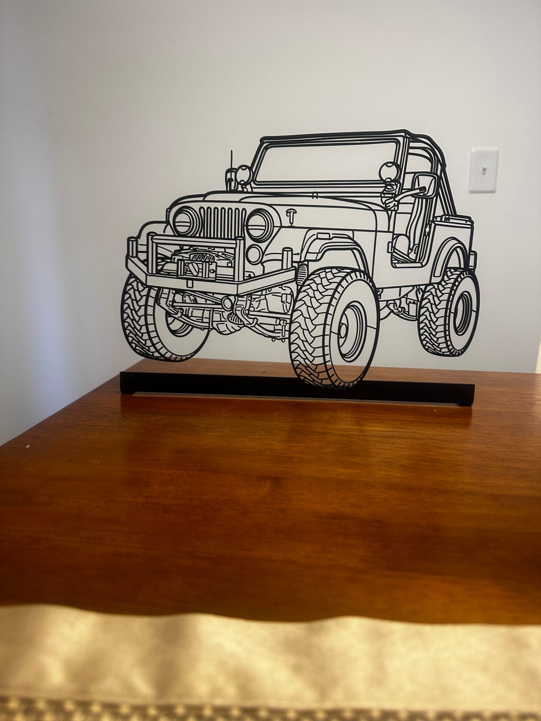 Customer photo review of Your Custom Car Standing Silhouette Metal Art Service