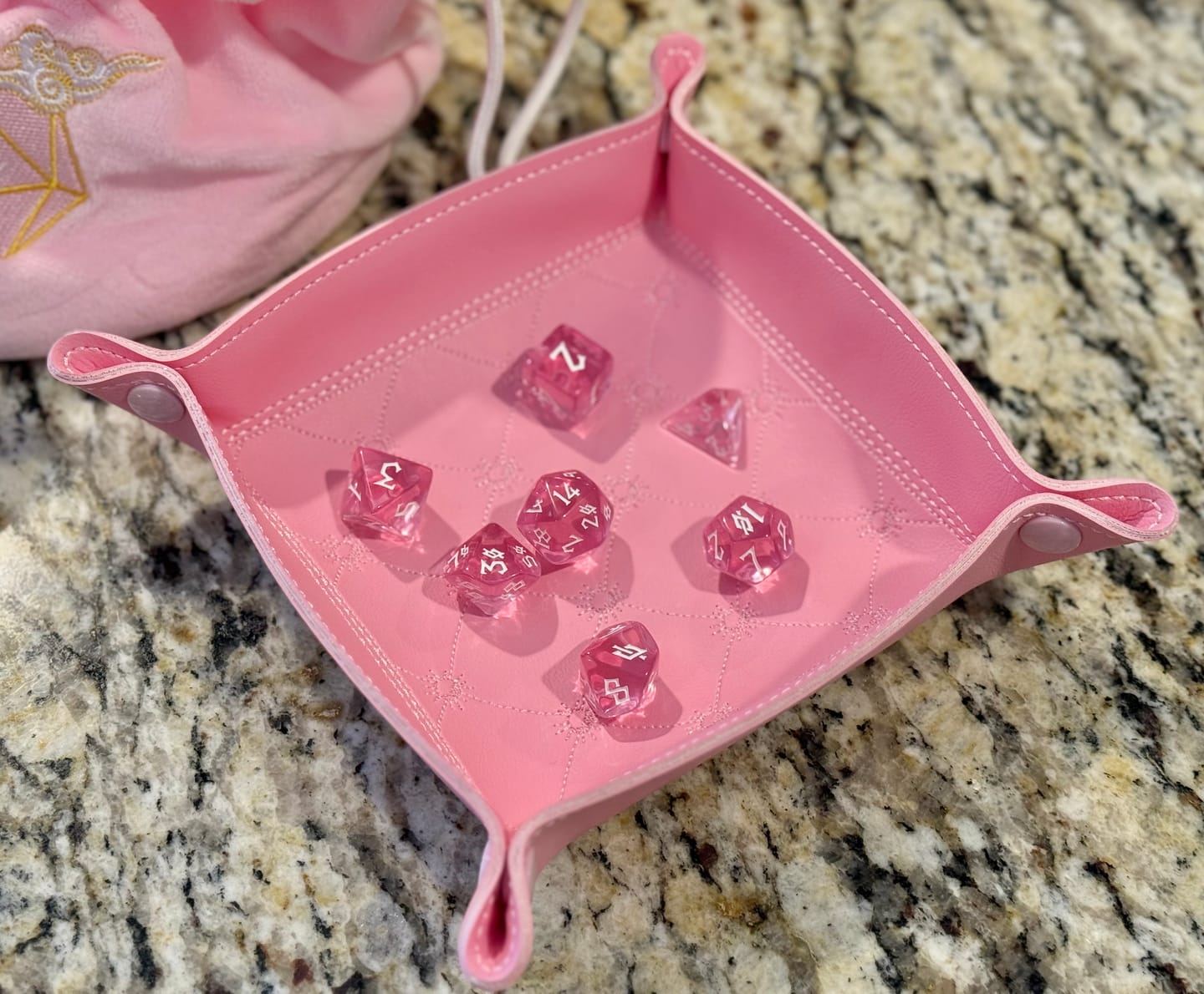 Customer photo review of Elixir of Love Acrylic Dice Set