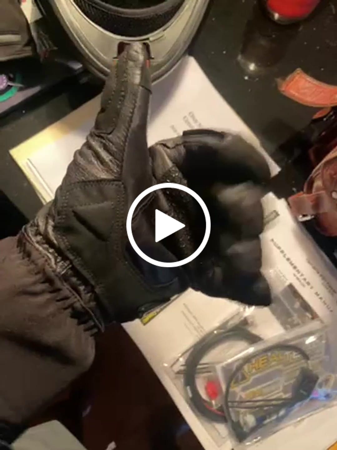 Customer video review of Heated Motorcycle Gloves with 7.4V 2500mAh Rechargeable Battery