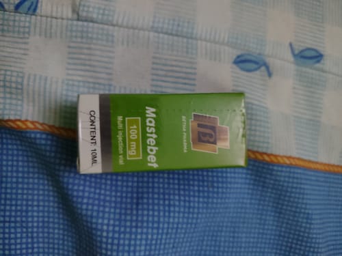 Reseña con foto de un cliente sobre Betha Pharma Mastebet 100mg
