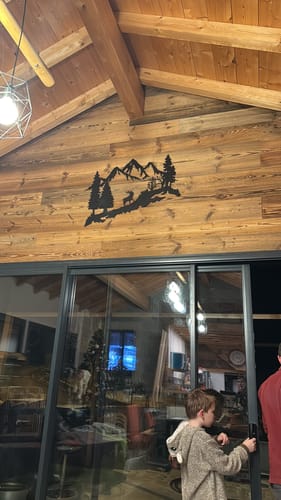 Customer photo review of Décoration Murale en Métal - Montagne et Cerf