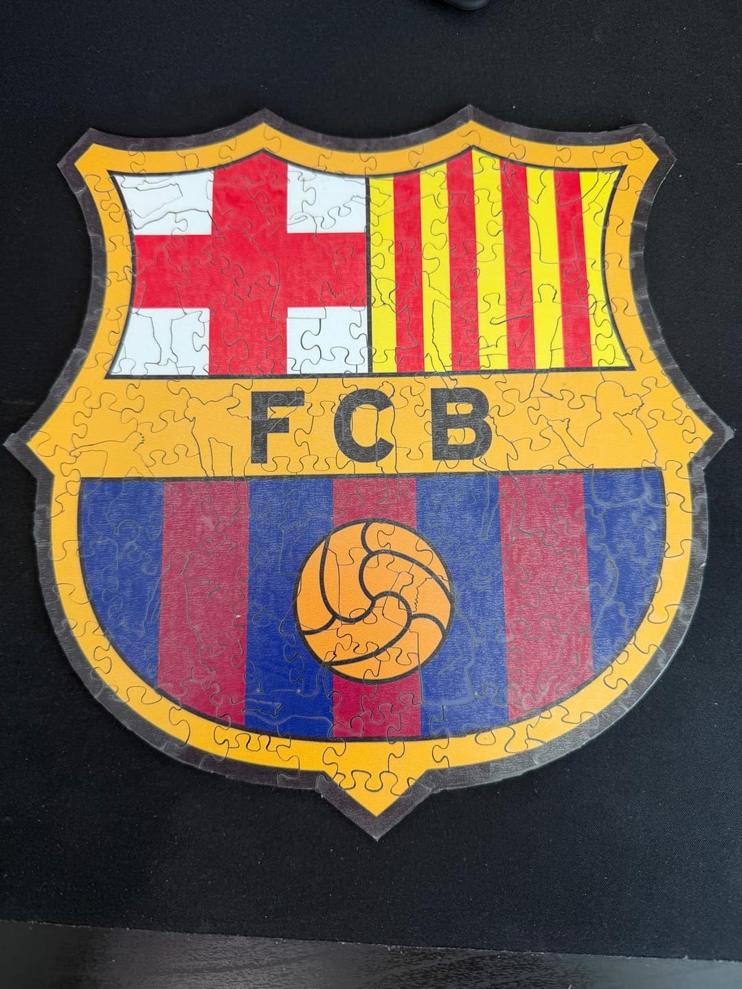 Customer photo review of FC Barcelona® Logo - Wooden Puzzle