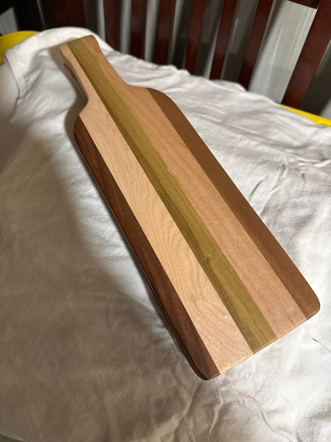 Customer photo review of 18x5" Wine Bottle Serving Board Acrylic Router Template