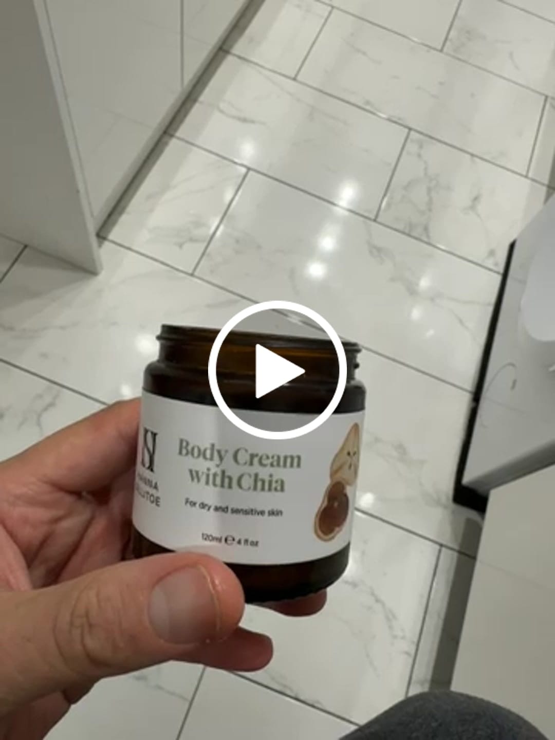 Customer video review of Body Cream with Chia Seed Oil