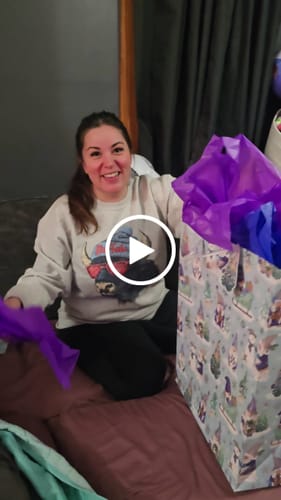 Customer video review of Custom Cartoon Art Wrapped Pet Canvas