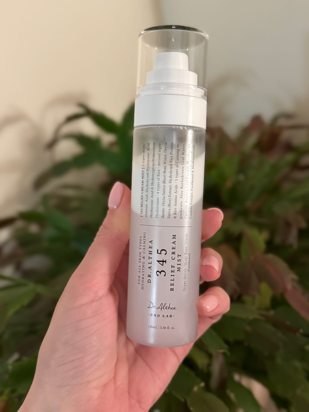 Customer photo review of Nomierinošs un atjaunojošs krēma mists Dr. Althea 345 Relief Cream Mist