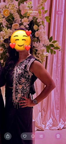 Customer photo review of Midnight Noir Draped Ensemble | Label S4U