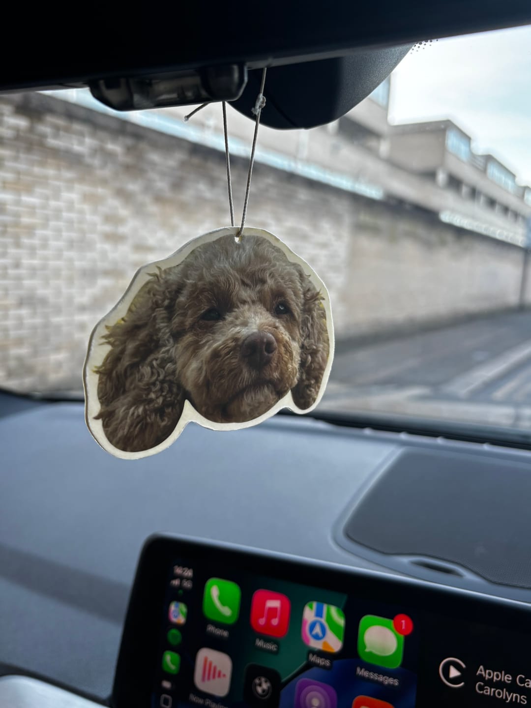 Customer photo review of Personalised Custom Car Air Freshener With Your Photo