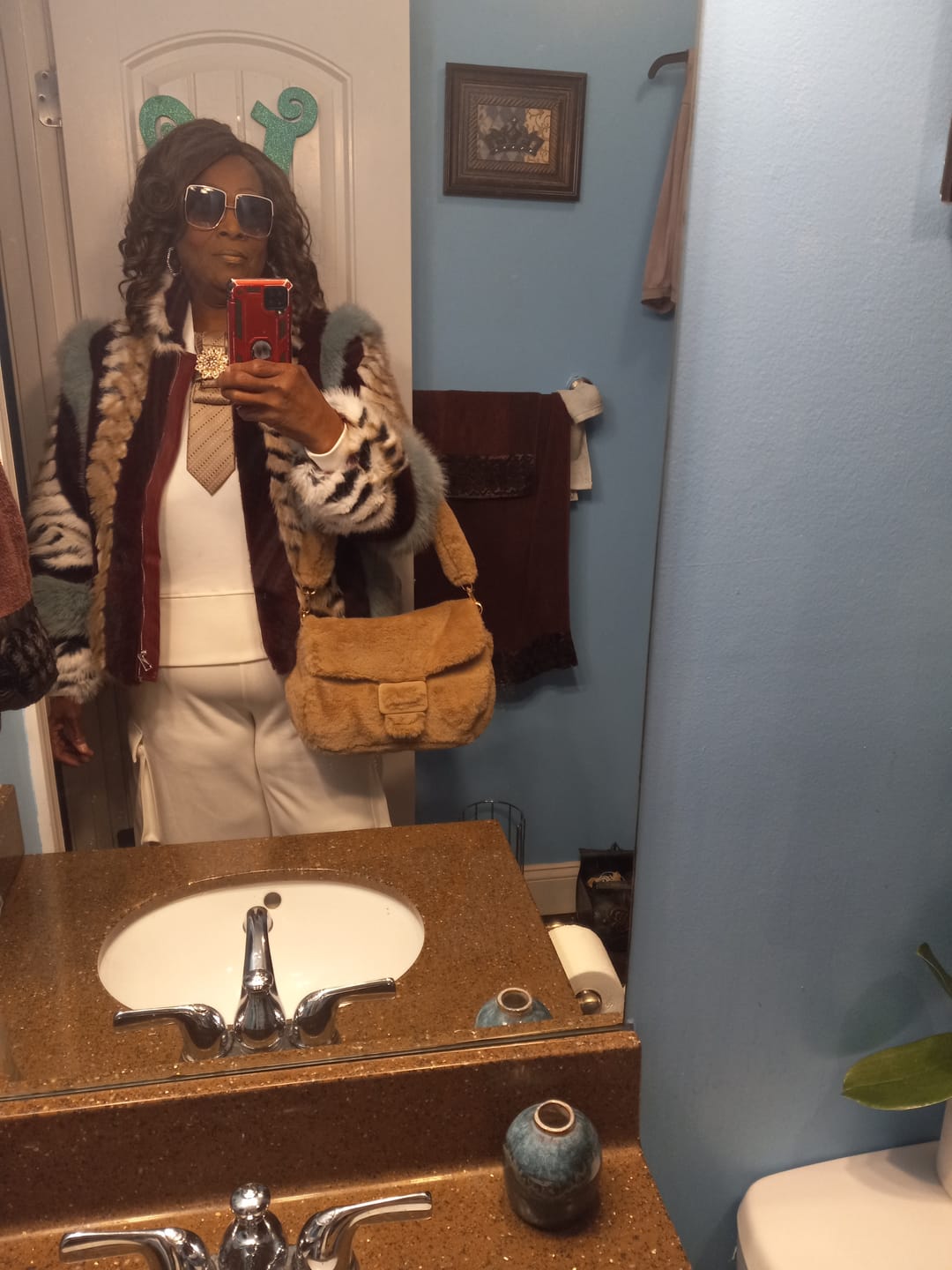 Customer photo review of INEZ MULTI FAUX FUR JACKET