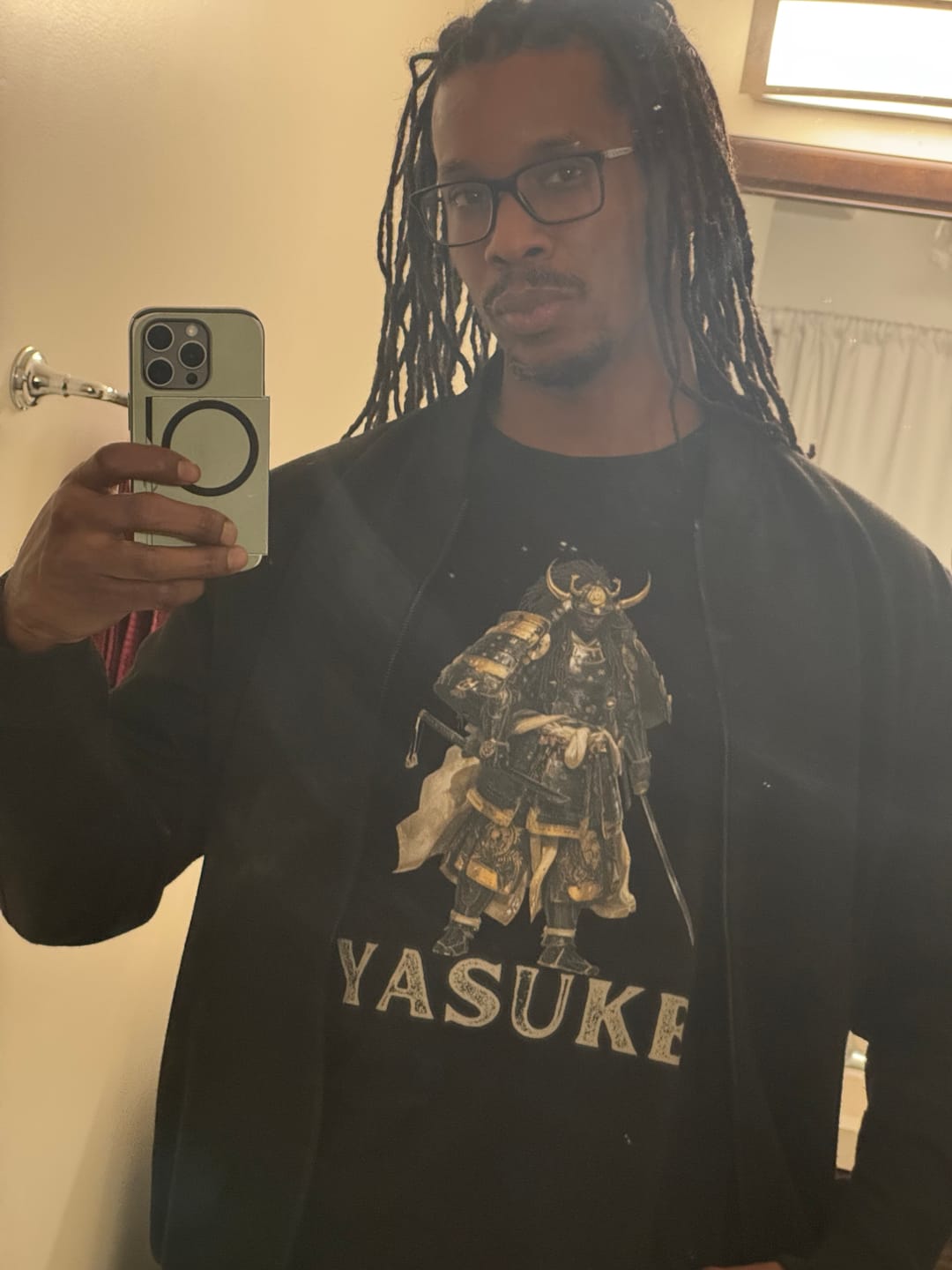 Customer photo review of Yasuke African Samurai Softstyle Tee
