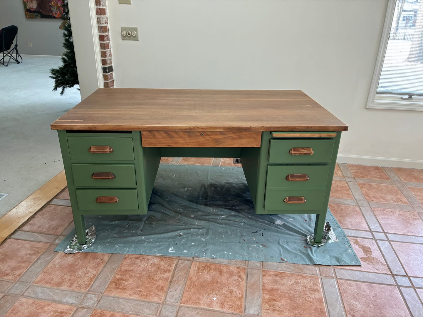 Customer photo review of One Step Paint | English Boxwood