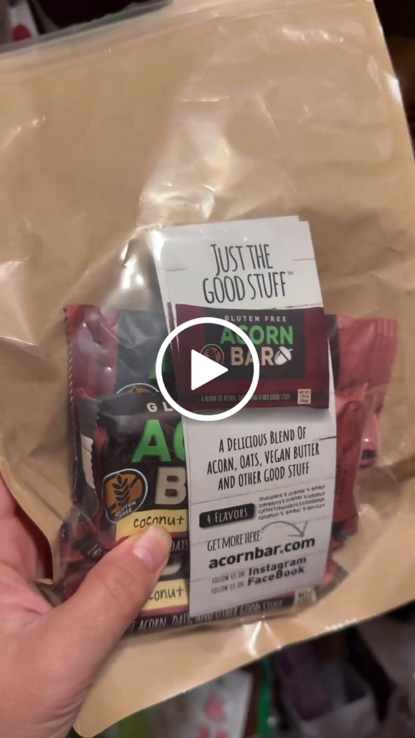 Customer video review of AcornBar - Purely Vegan, Dairy-Free & Gluten-Free Gourmet Snack Bars
