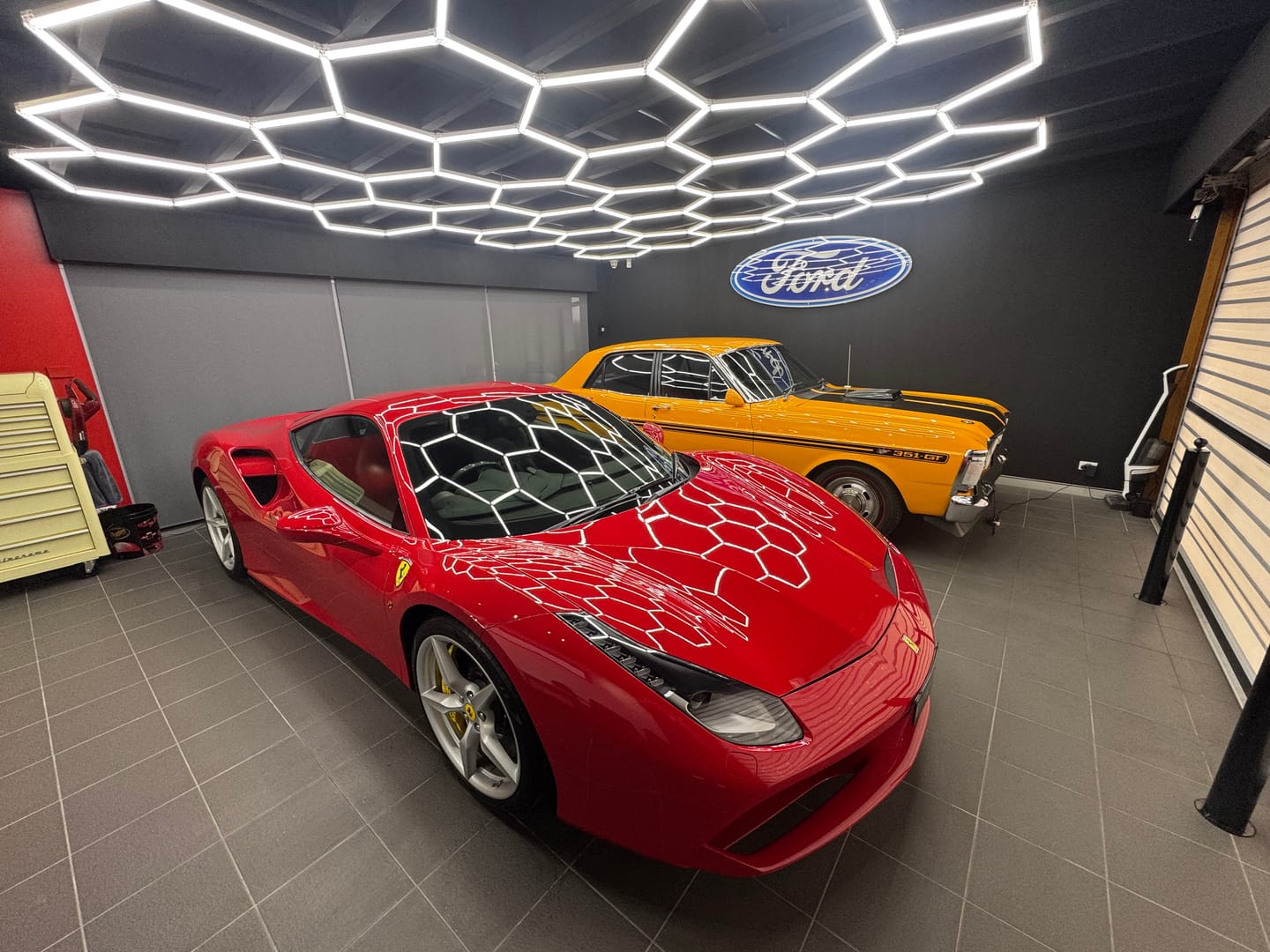 Customer photo review of 42 GRID Hexagon SUIT DOUBLE GARAGE 5.2M x 5.1M  LED Lights ATL46 Australian Certified!
