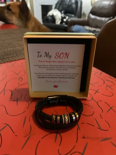 Customer photo review of For Son - I Will Always Be With You - Double Row Bracelet