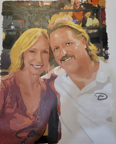 Customer photo review of Custom Portrait Paint By Numbers