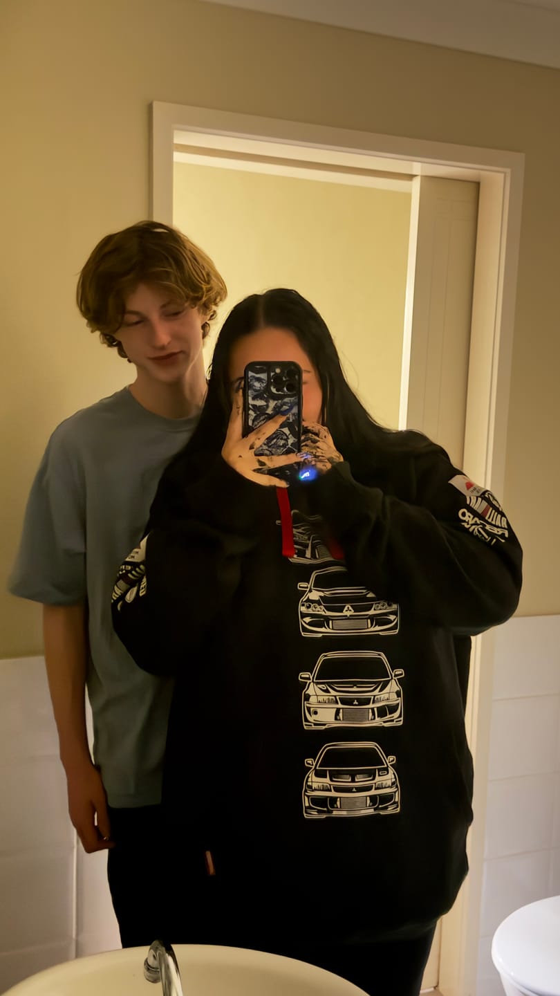 Customer photo review of Mitsubishi Evolution Pullover Hoodie