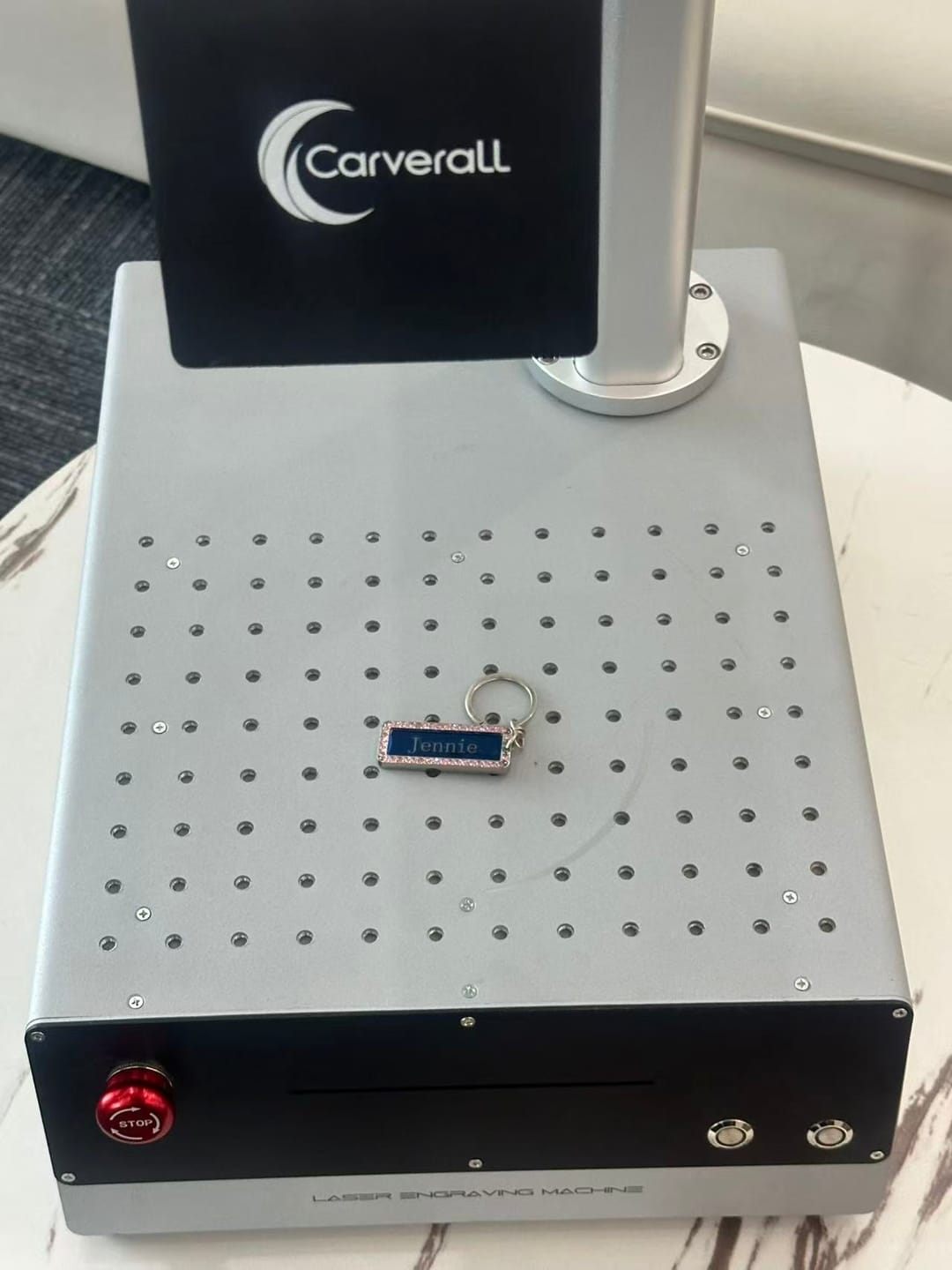 Customer photo review of Carverall Z12 20W Fiber Laser Engraver For metal & Plastic