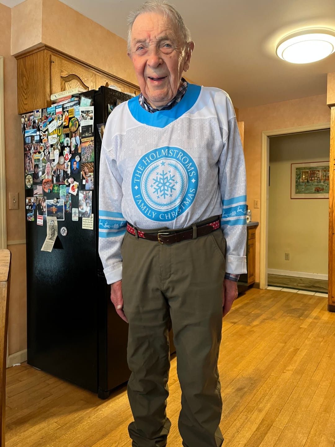Customer photo review of Family Christmas Custom Hockey Jersey