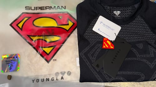 Customer photo review of SUPERMAN COMPRESSION TEES #4117