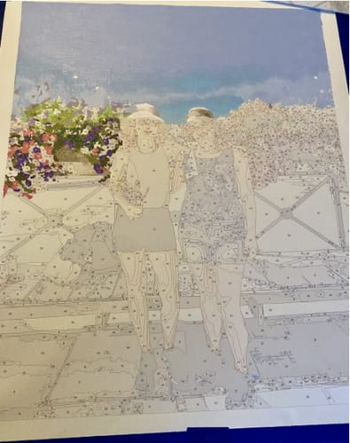 Customer photo review of Custom Portrait Paint By Numbers