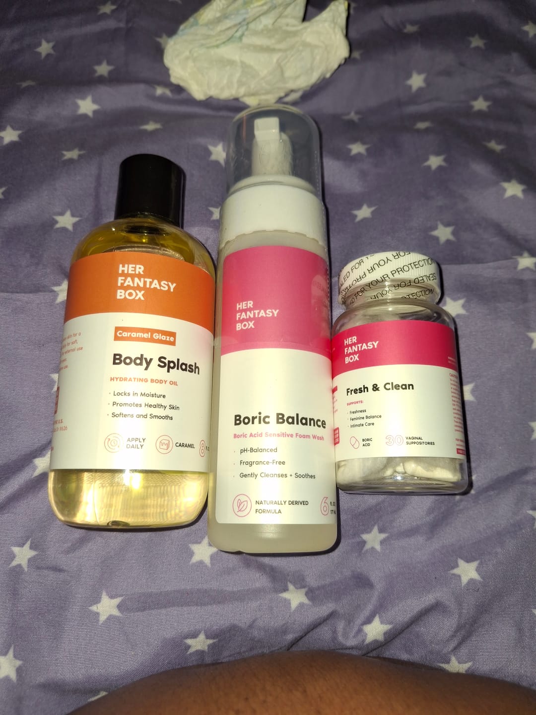 Customer photo review of The Fresh & Clean Kit - Boric Acid Vaginal Wash & Suppository Duo