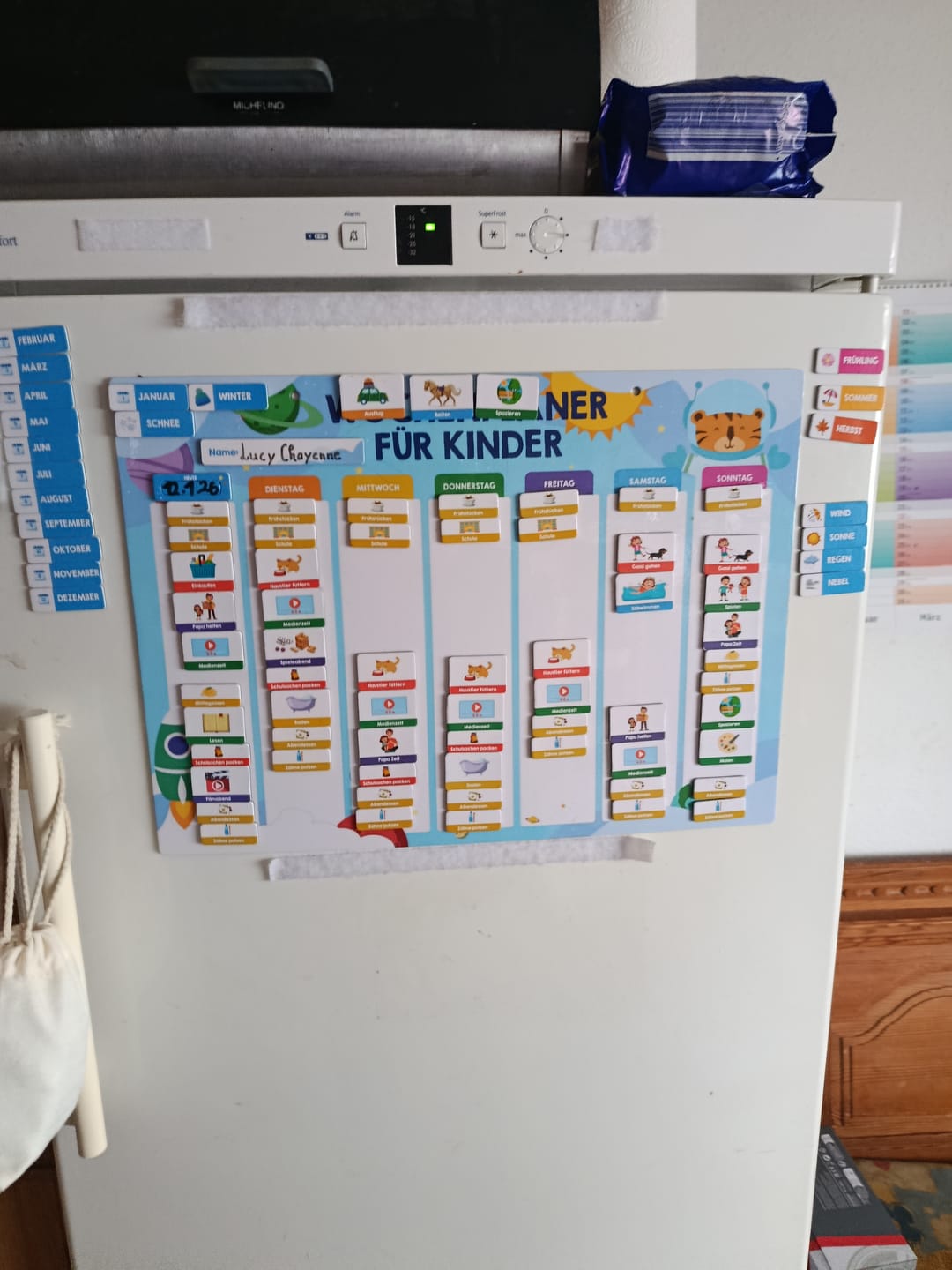 Customer photo review of Edubini Magnetischer Wochenplaner für Kinder