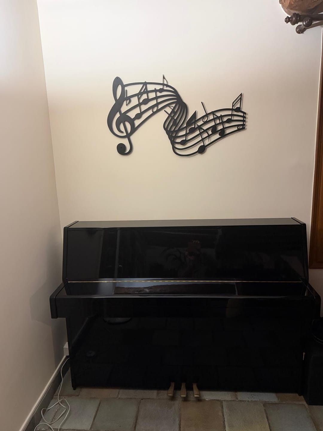Customer photo review of Décoration Murale en Métal - Notes de musique