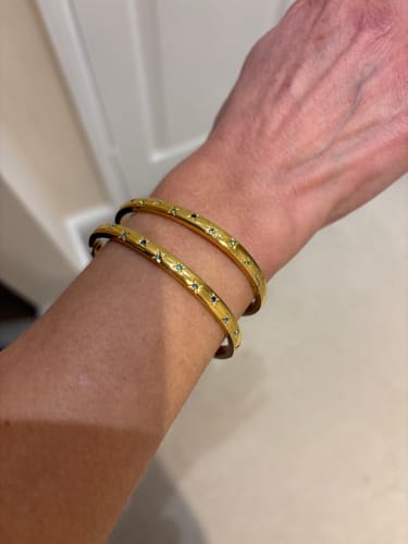 Customer photo review of Amelia Blue Gold Star Bangle