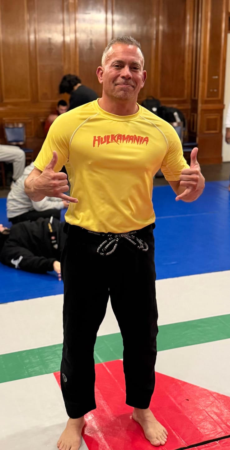 Customer photo review of Power Surge "hulkamania"  Yellow Compression Tee