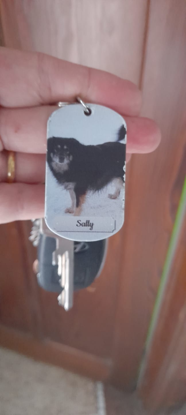 Customer photo review of Photo double face - Porte-clés Dog Tag personnalisé