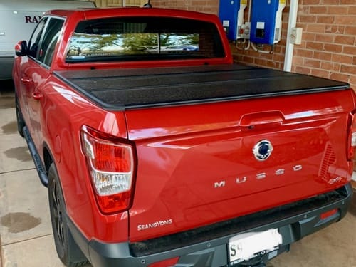 Customer photo review of Tri-Fold Hard Lid Tonneau Cover for SsangYong Musso XLV (Long Tub) 2018-2025
