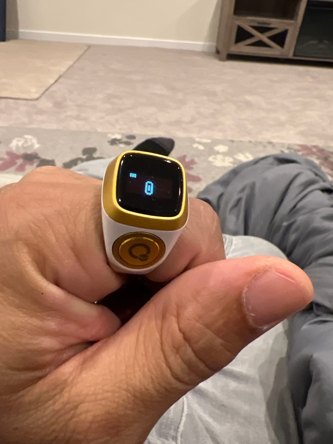Customer photo review of ZIKR Smart Ring – White Digital Tasbih