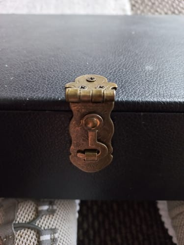 Customer photo review of Edwardian Bronze Chest Latch with Hook 71mm x 24mm
