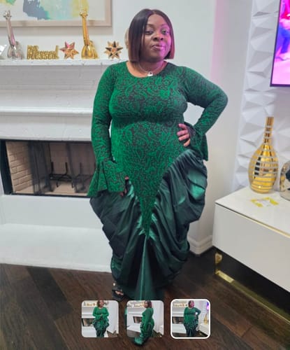 Customer photo review of Lush Regal Gown | Green