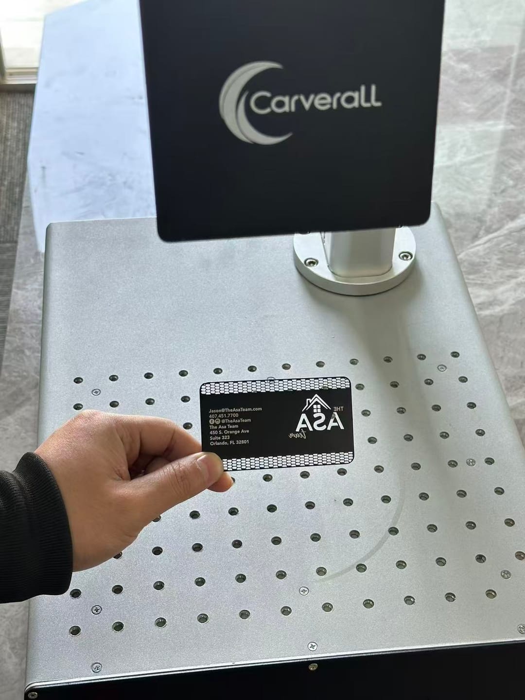 Customer photo review of Carverall Z12 20W Fiber Laser Engraver For metal & Plastic