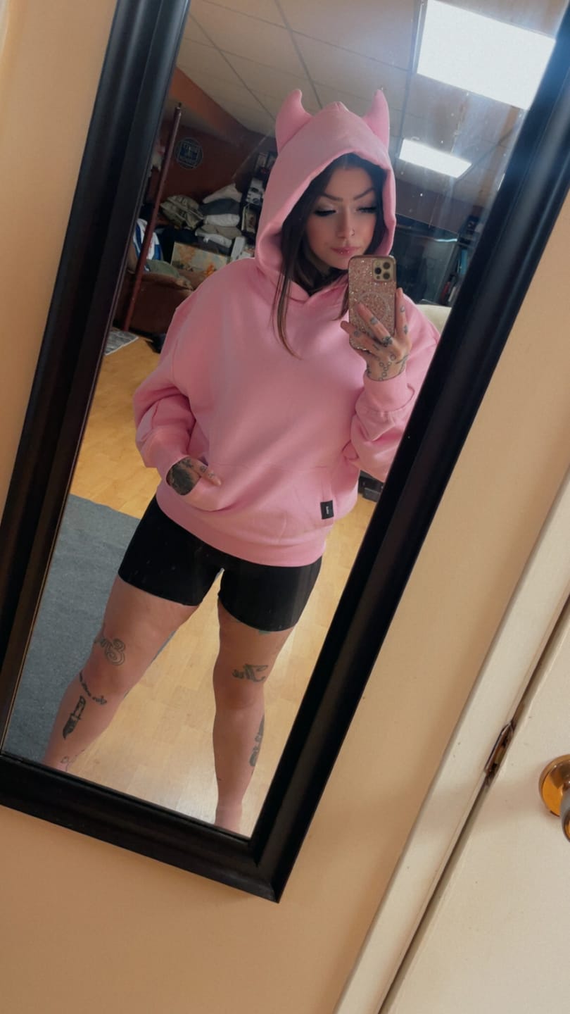 Customer photo review of DEVIL HOODIE - PINK
