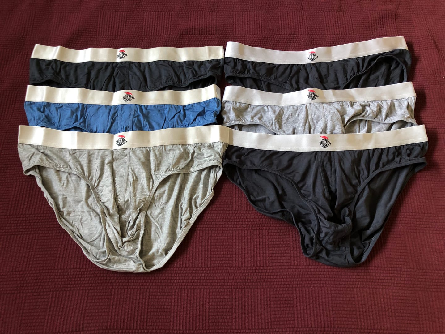 Customer photo review of Modal 0in Briefs No Fly 3pk Blue/Gunmetal Gray/Heather Gray