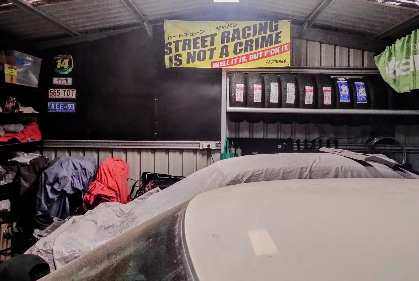 Customer photo review of Street Racing Garage Flag