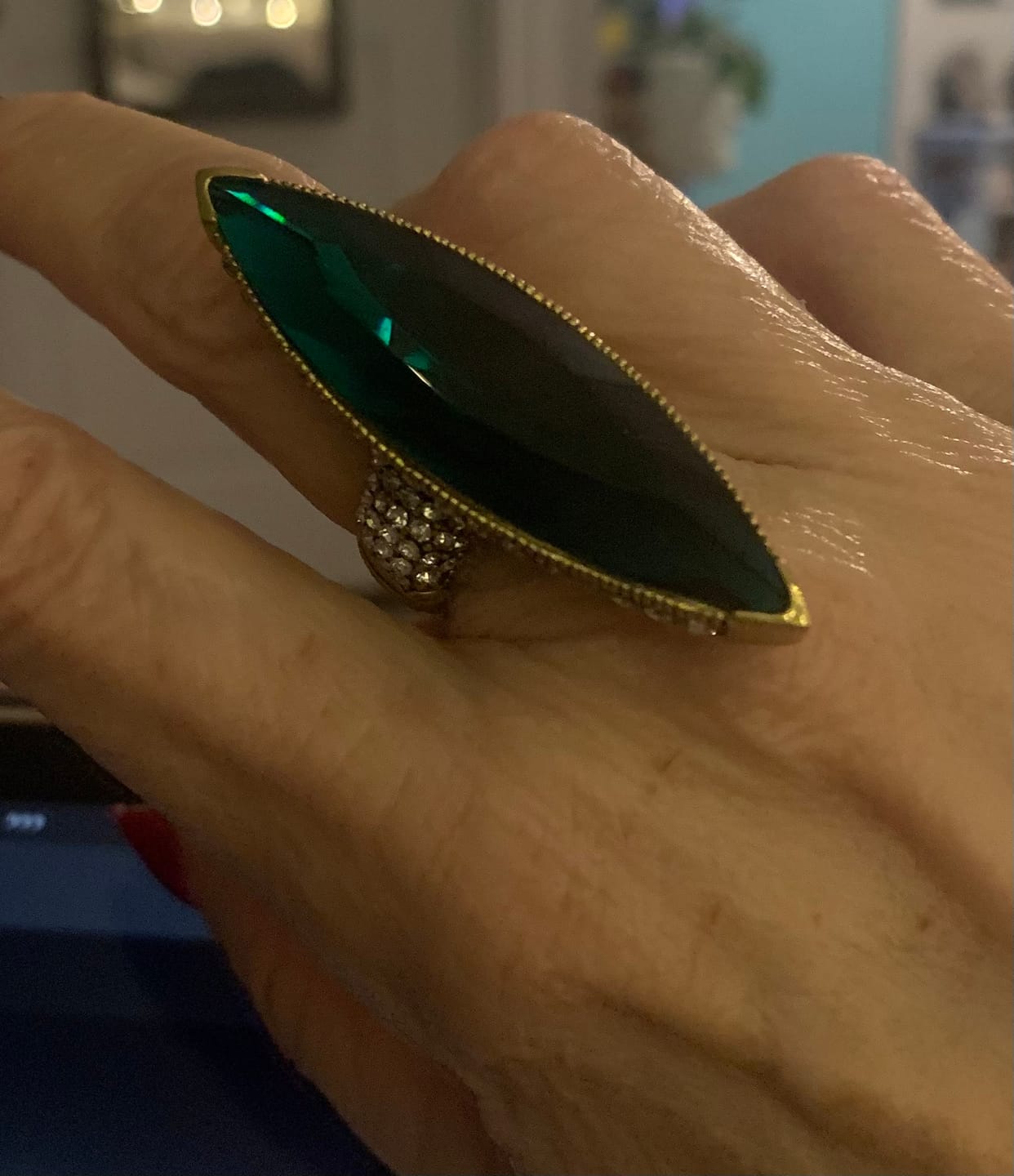 Customer photo review of HEIDI DAUS® "Fabulous Feng Shui" Crystal Cocktail Statement Ring