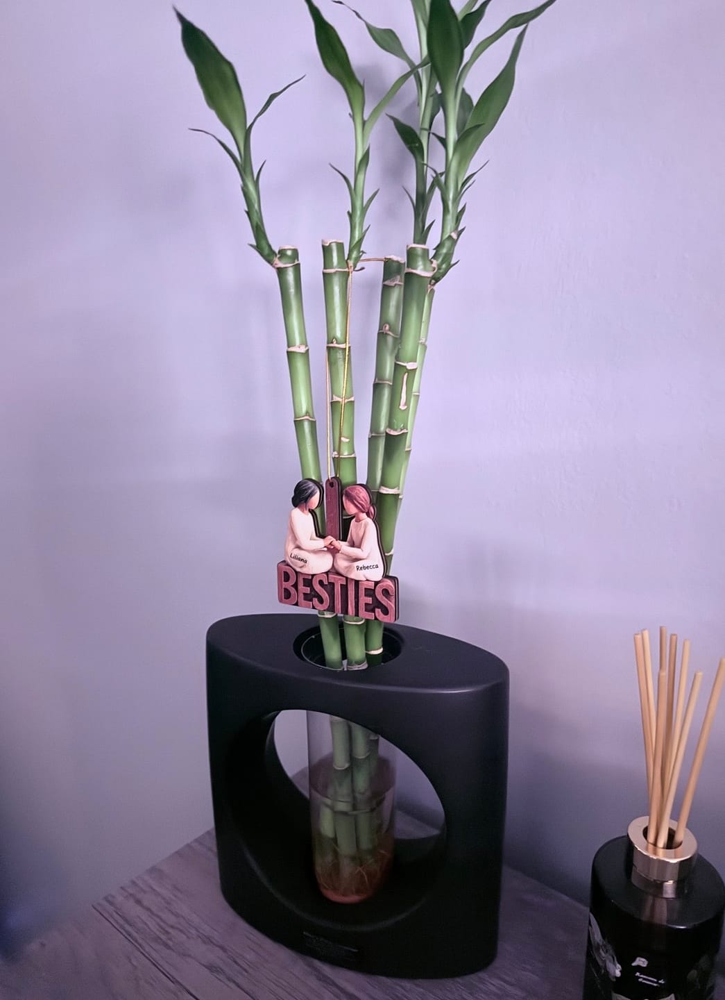 Customer photo review of Besties Forever Together - Personalized Wooden Ornament - Gift For Best Friends
