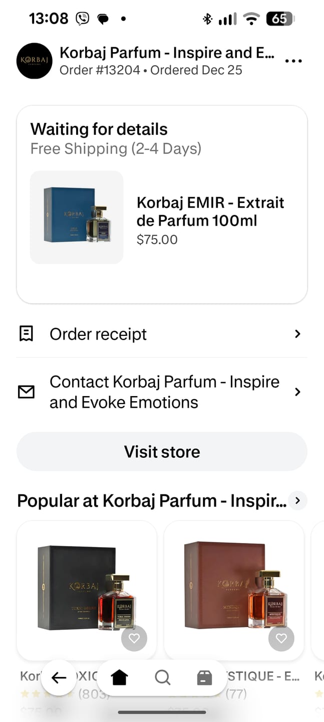 Customer photo review of Korbaj TOXIC DESIRE - Extrait de Parfum 100ml