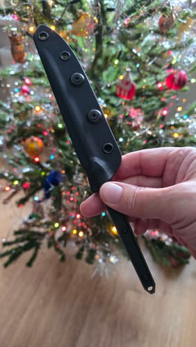 Customer photo review of 9.4in Tactical Fixed Blade Knife with Sheath, 440C Stainless Steel