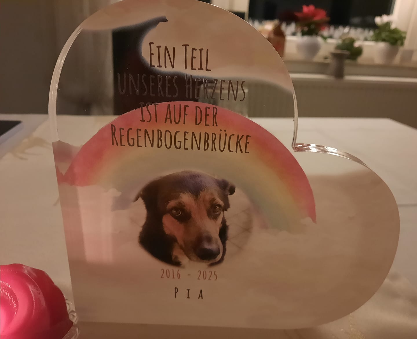 Customer photo review of Dein Foto mit Regenbogen - Individuelles Glasherz