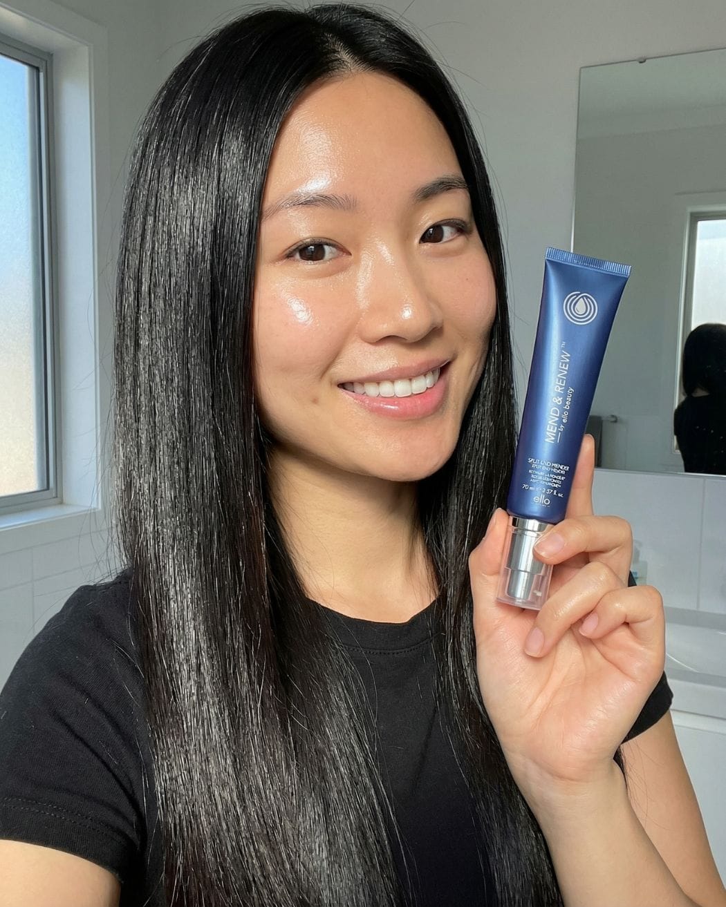 Customer photo review of Mend & Renew Split End Serum